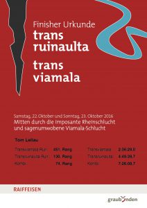 Finisher Urkunde Transruinaulta & Transviamala